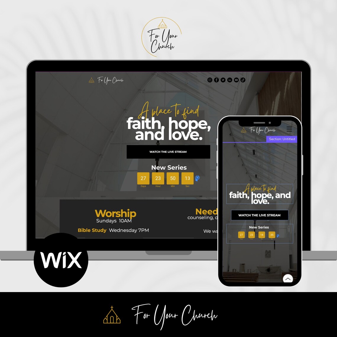 WIX Website Template for Your Church I Etsy WIX Website Template for Your Church I Etsy