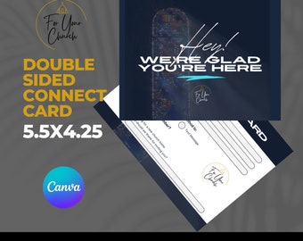 Connect Card Canva Template II  **** INSTANT DOWNLOAD**** 6x4 postcard Size... Fully Customizable