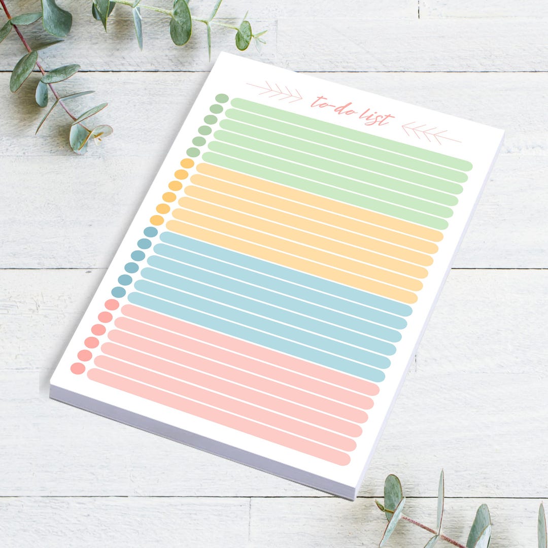 50 Sheets Notepad To Do List Notepad. 5.5x8.5, 50 Sheets per Pad. Bubbles to Check off ...