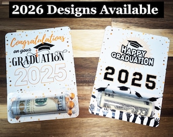 2026 Designs: Graduation Money Holder Card Kit,  Congratulations Graduate, Happy Graduation, Cash Card, High School Grad, College Grad, Gift