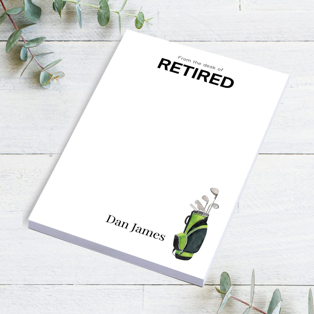 Reitrement Notepad Personalized Retirement Gift,
