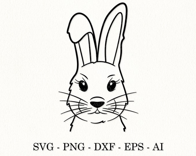 Svg Rex Rabbit Face Rabbit Face Svg Easter Bunny Svg Cut File Cartoon Hare Svg Rabbit Head ...