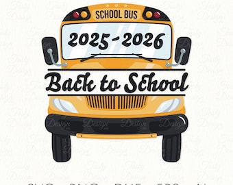 School Bus Split Frame SVG PNG DXF
