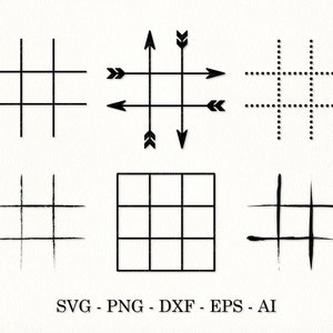 Tic Tac Toe SVG Tic Tac Toe Grid svg Tic Tac Toe Game Board PNG Pfeil Gitter Clipart Valentinstag svg XO Boards Cricut Datei Sublimation