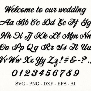 Wedding font letters svg Wedding alphabet svg Calligraphy font Elegant fancy font svg dxf Wedding monogram svg cut file Wedding initials svg