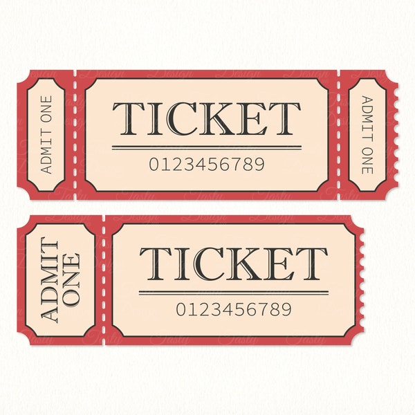 Ticket SVG Datei Retro Ticket Vorlage Admit one SVG