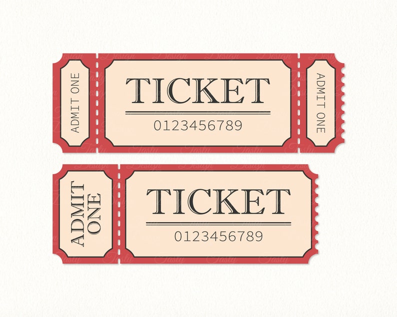 Ticket SVG file Retro ticket template Admit one SVG