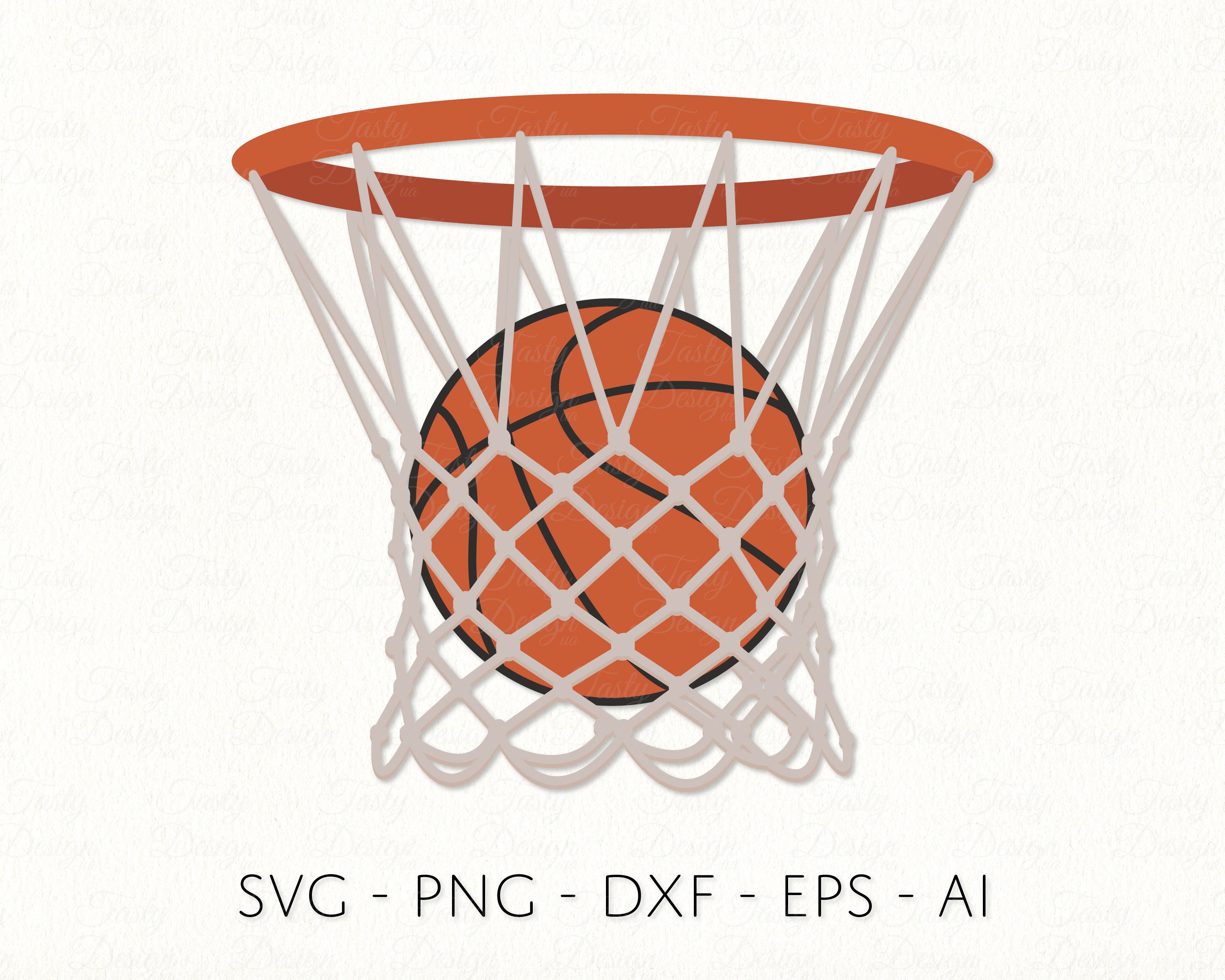 Basketball Hoop SVG Basket Ball Net PNG Layered Cut File Etsy