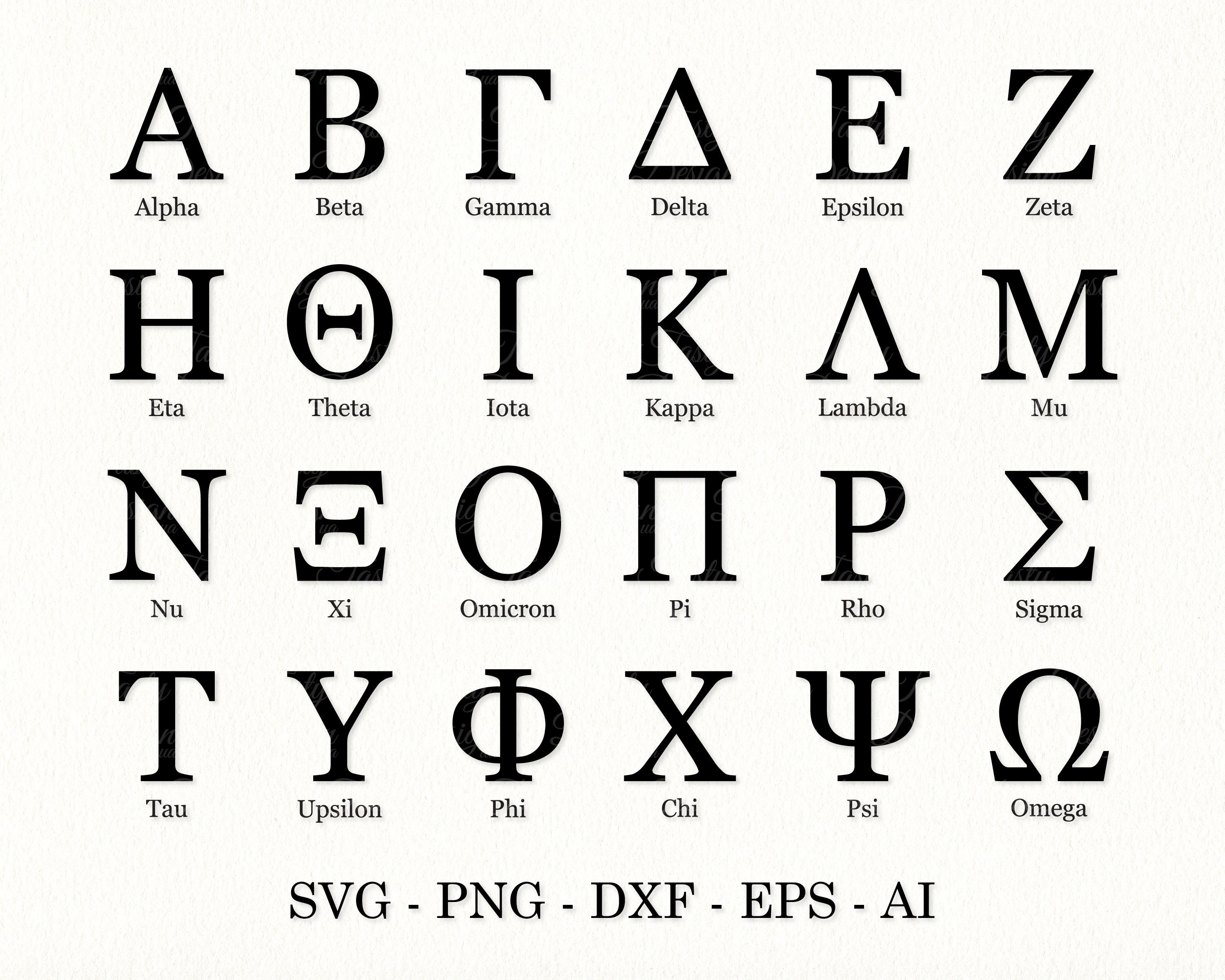 Ancient Greek Alphabet Font