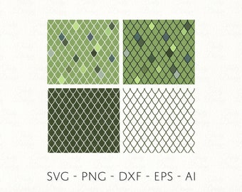 Drachenschuppe SVG Nahtloses Muster Reptil Haut PNG Schlange Textur Druck