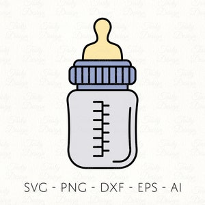 Baby Bottle SVG PNG DXF Cricut Sublimation Decal File