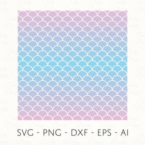 Mermaid Scales SVG Seamless Pattern Fish Scale PNG Background Sublimation Decal File