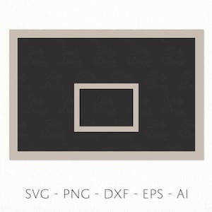 Layered Basketball Backboard SVG PNG DXF Sports Equipment vector file Sublimation Decal Cricut