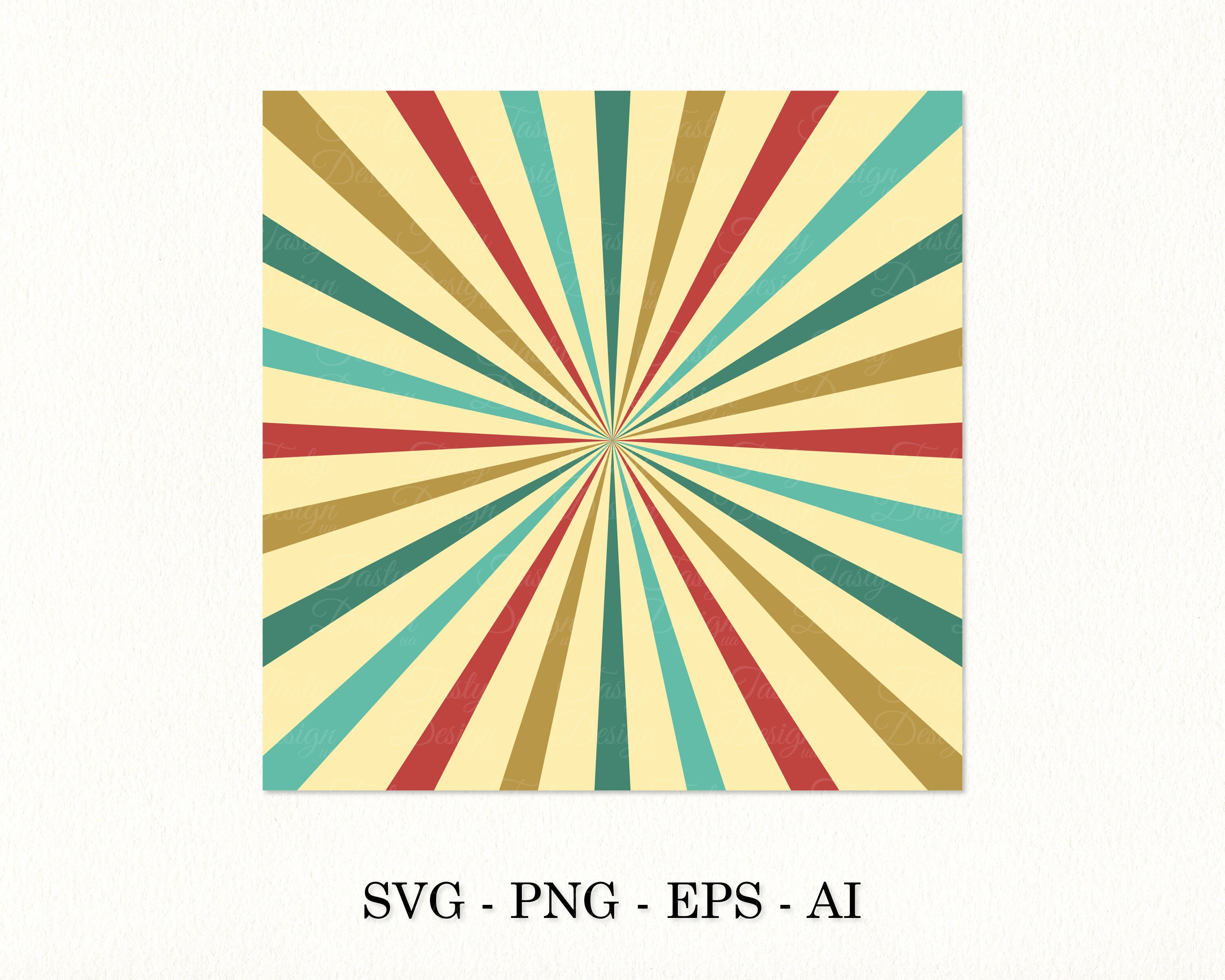 Retro Background SVG Sunburst SVG Sunburst Rays Backdrop - Etsy UK