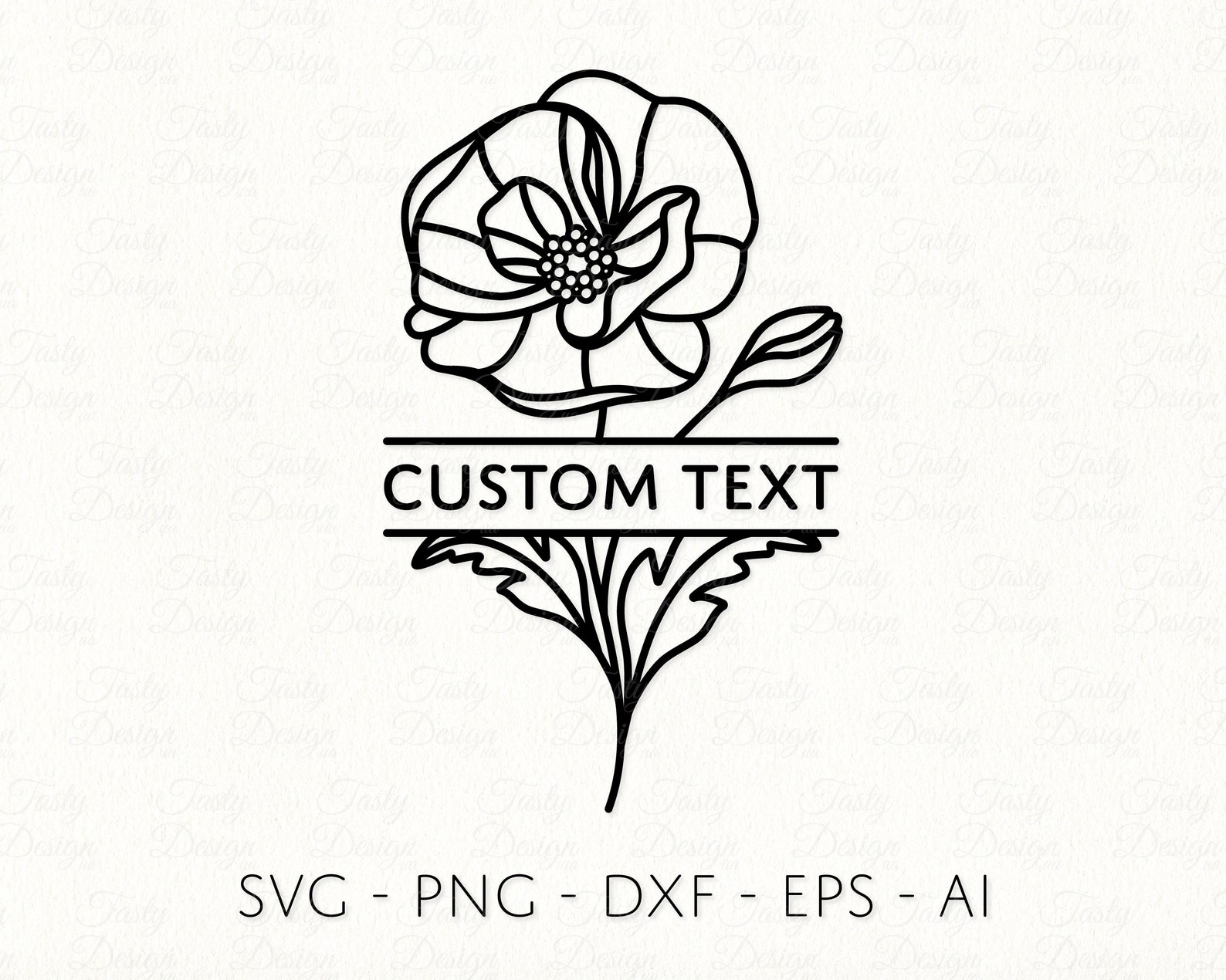 Poppy Flower Split Frame SVG PNG DXF Sublimation Decal File - Etsy