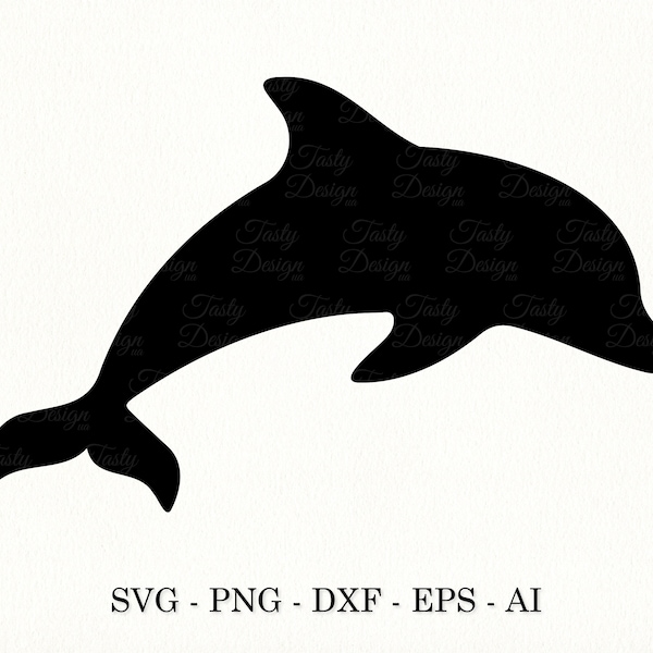 Dolphin svg cut file, Dolphin silhouette svg dxf file, Black dolphin svg, Dolphin Clip art, Dolphin Cricut file, Dolphin Cameo cut file