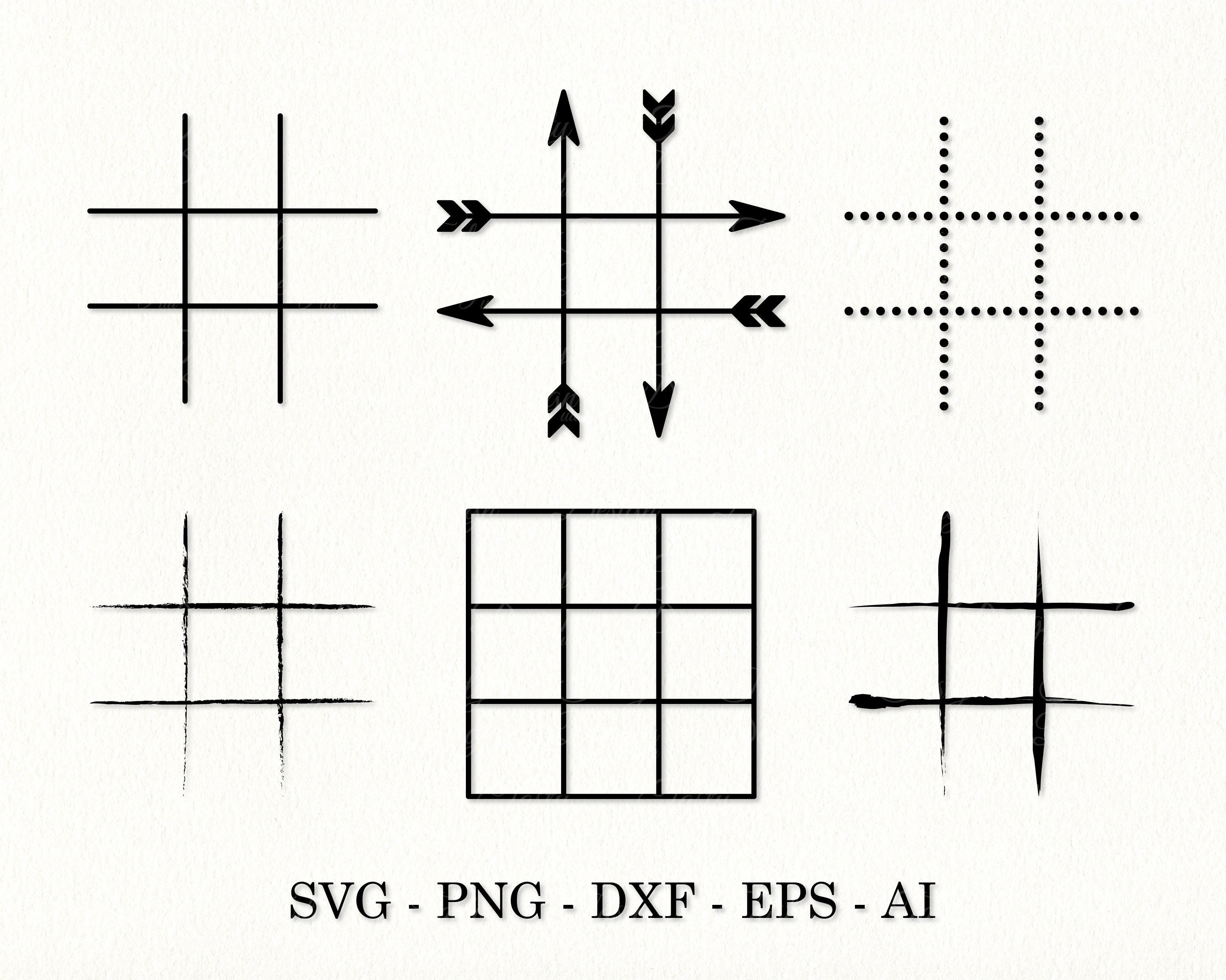 Tic-Tac-Toe Board - Line Art SVG Cut file by Creative Fabrica Crafts ·  Creative Fabrica