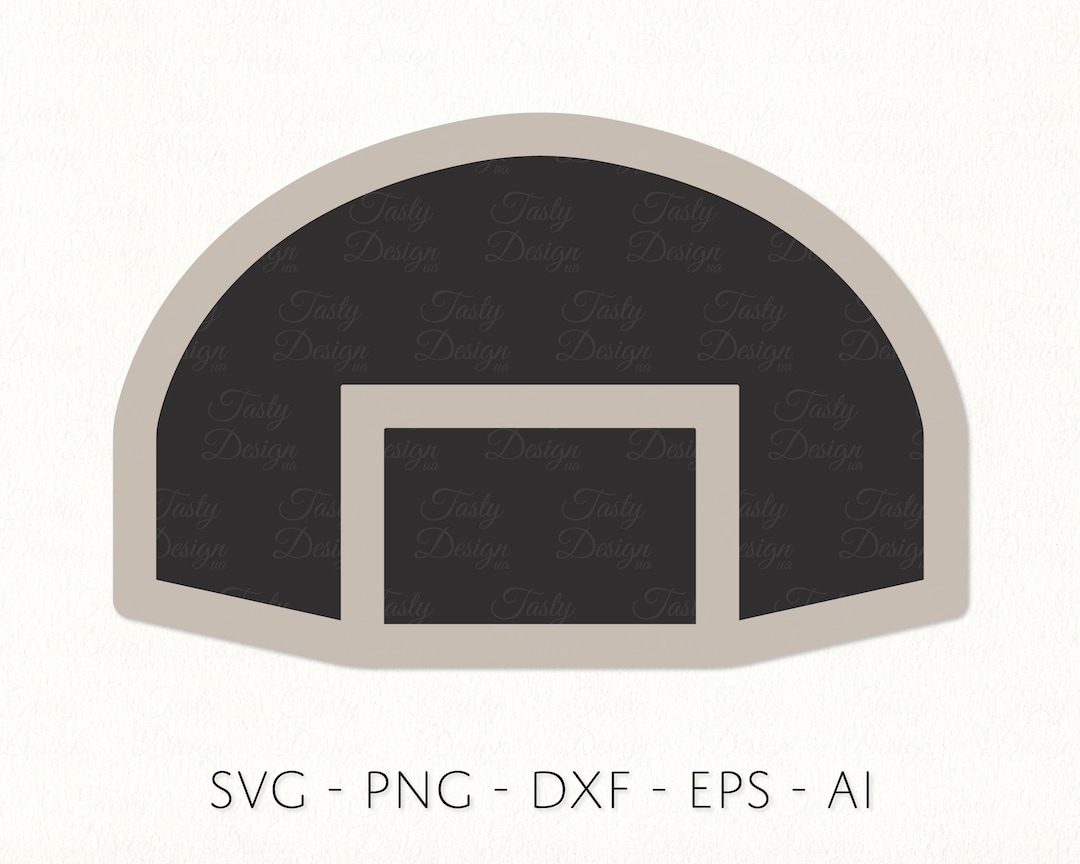 Layered Basketball Backboard SVG PNG DXF Sports Equipment Vector
