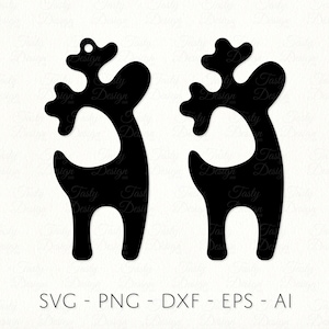 Rena svg, arquivo de corte a laser de rena de Natal, arquivo vetorial de rena de bebê, Rena para Silhouette Cameo Cricut