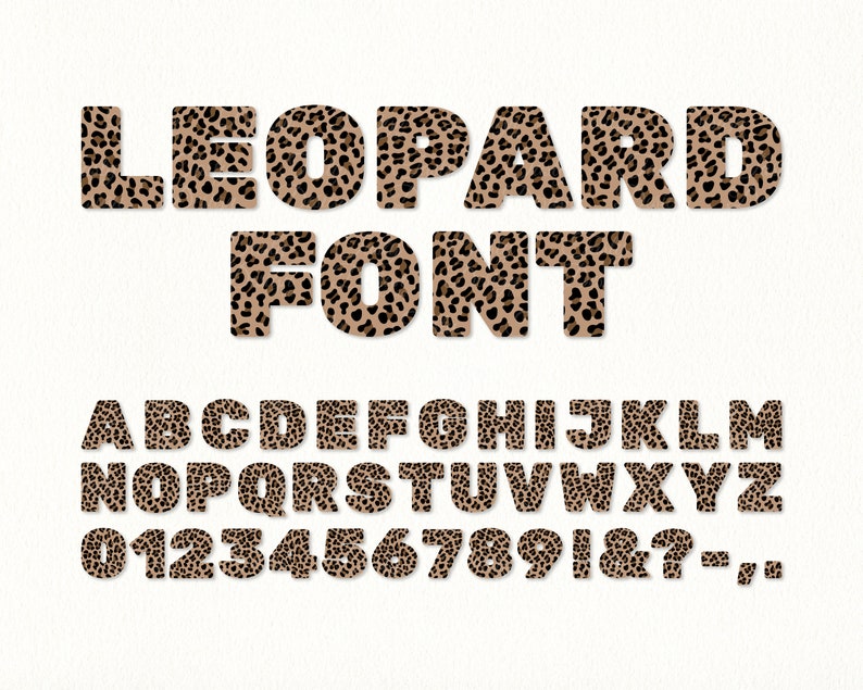 Leopard Letters PNG Leopard Print Font SVG Leopard Alphabet SVG Leopard ...