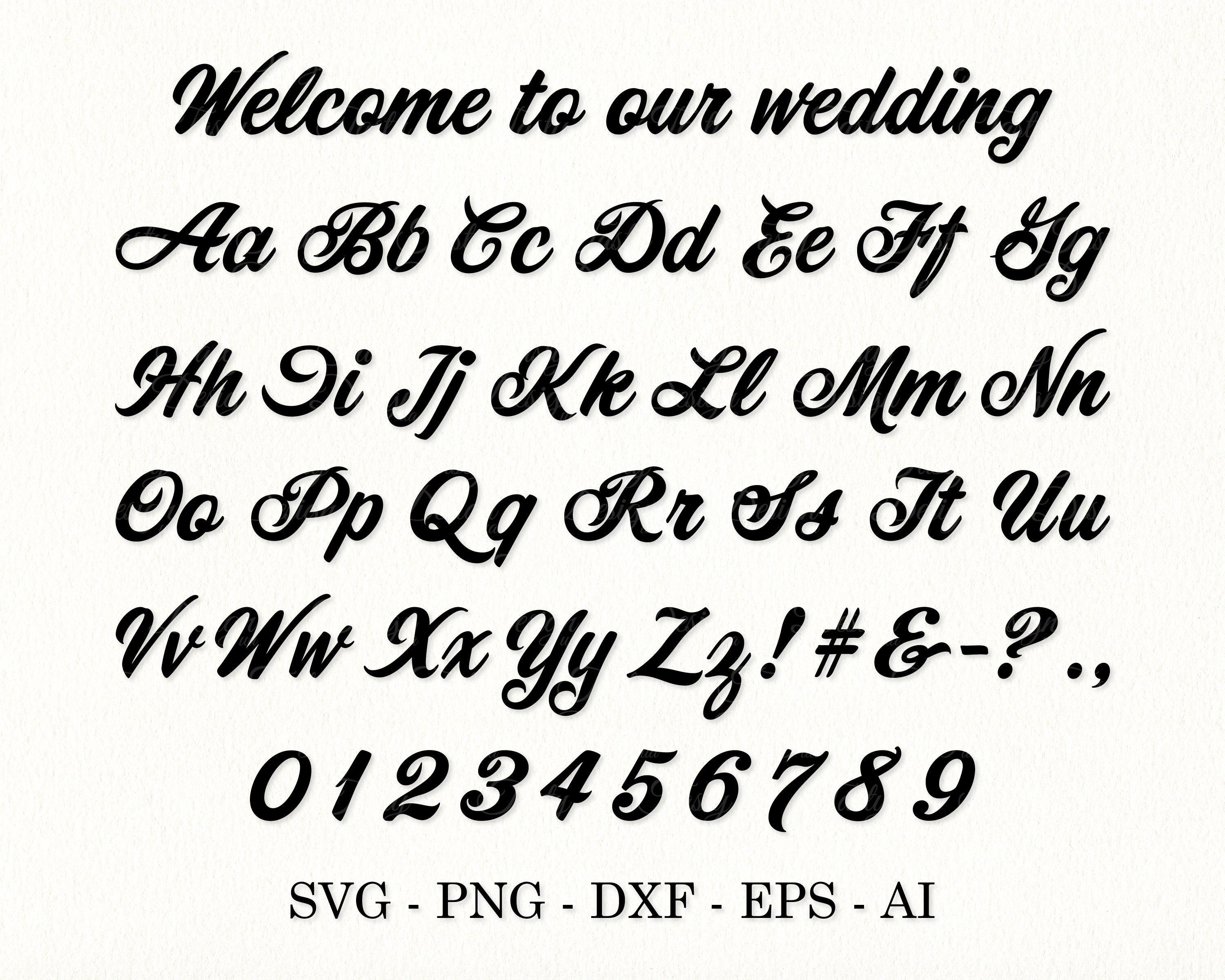 Fancy Font Alphabet