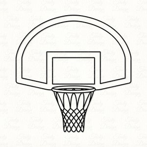 Basketball Hoop With Backboard SVG PNG DXF Basket Ball Net Clip Art ...