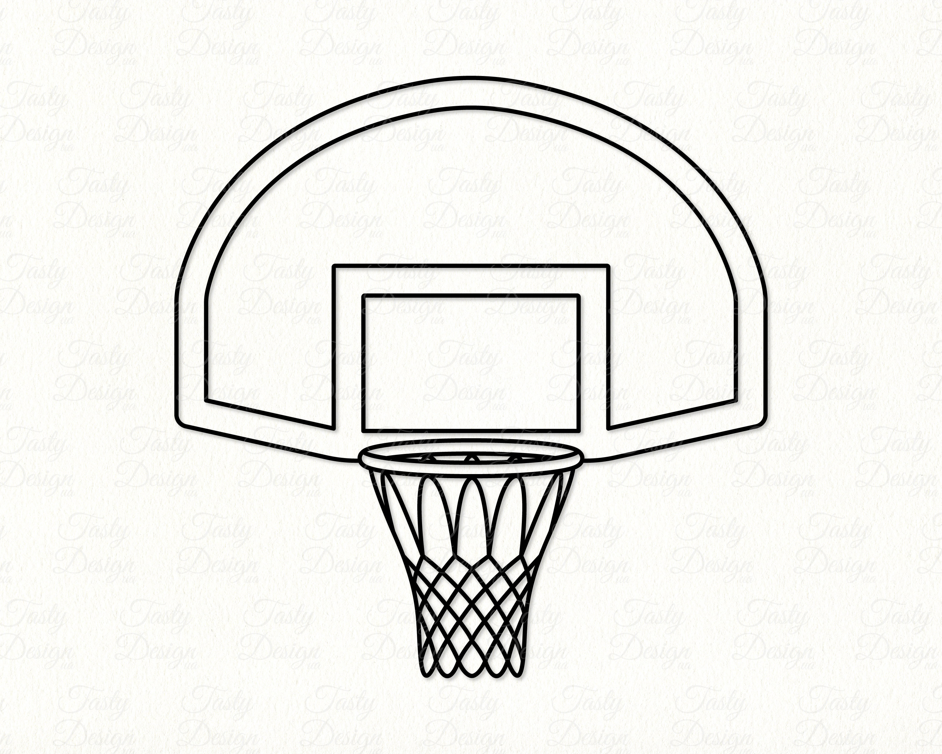 Basketball Hoop With Backboard SVG PNG DXF Basket Ball Net Etsy Australia