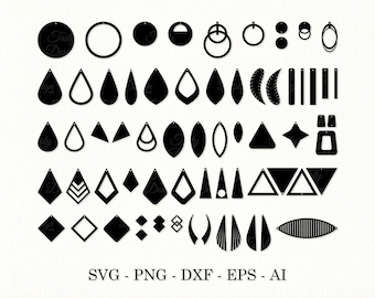 Earring svg, Leather earrings, Earring svg bundle, Faux leather earring, Teardrop earrings svg