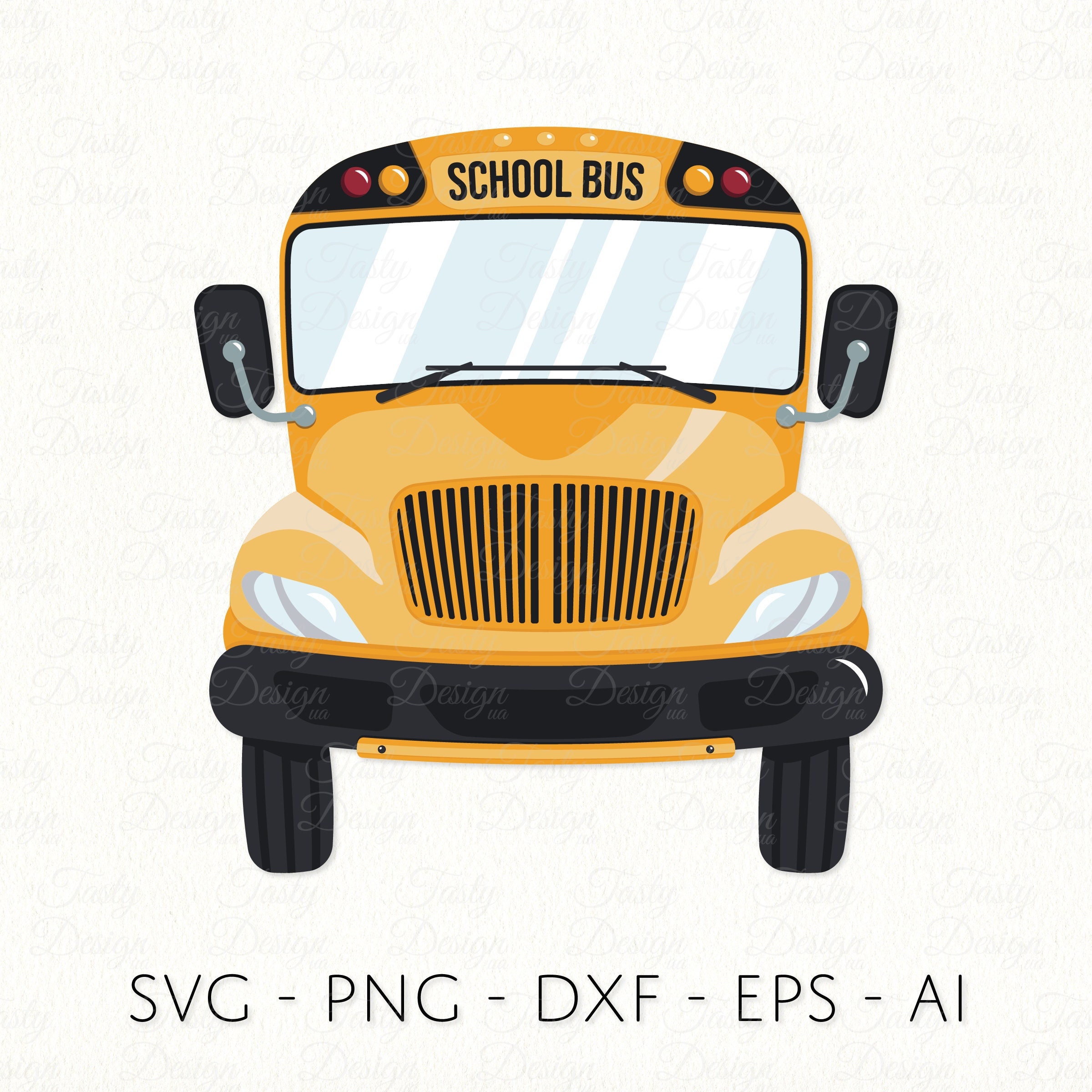 School Bus SVG PNG DXF file