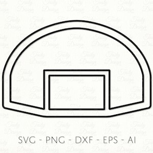 Basketball Rückenbrett SVG Sport Ausrüstung geschnitten Datei Sublimation Aufkleber - png eps dxf Vektor Dateien