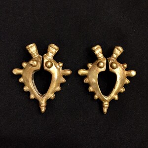 BE17# Batak Tribal Traditional Earring Jewelry Piercing Stud Sumatra Indonesia