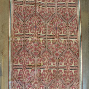 P002 Awesome Dayak Iban Charm Ritual Old Ikat Pua Kumbu Ikat Sarawak Borneo