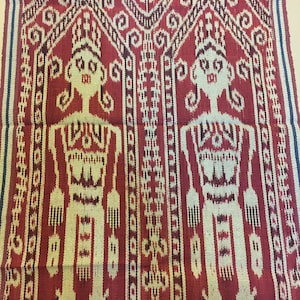 P03# Tribal Hand Made Pua Kumbu Wall Hanging Textile Blanket Dayak Rajah River Borneo