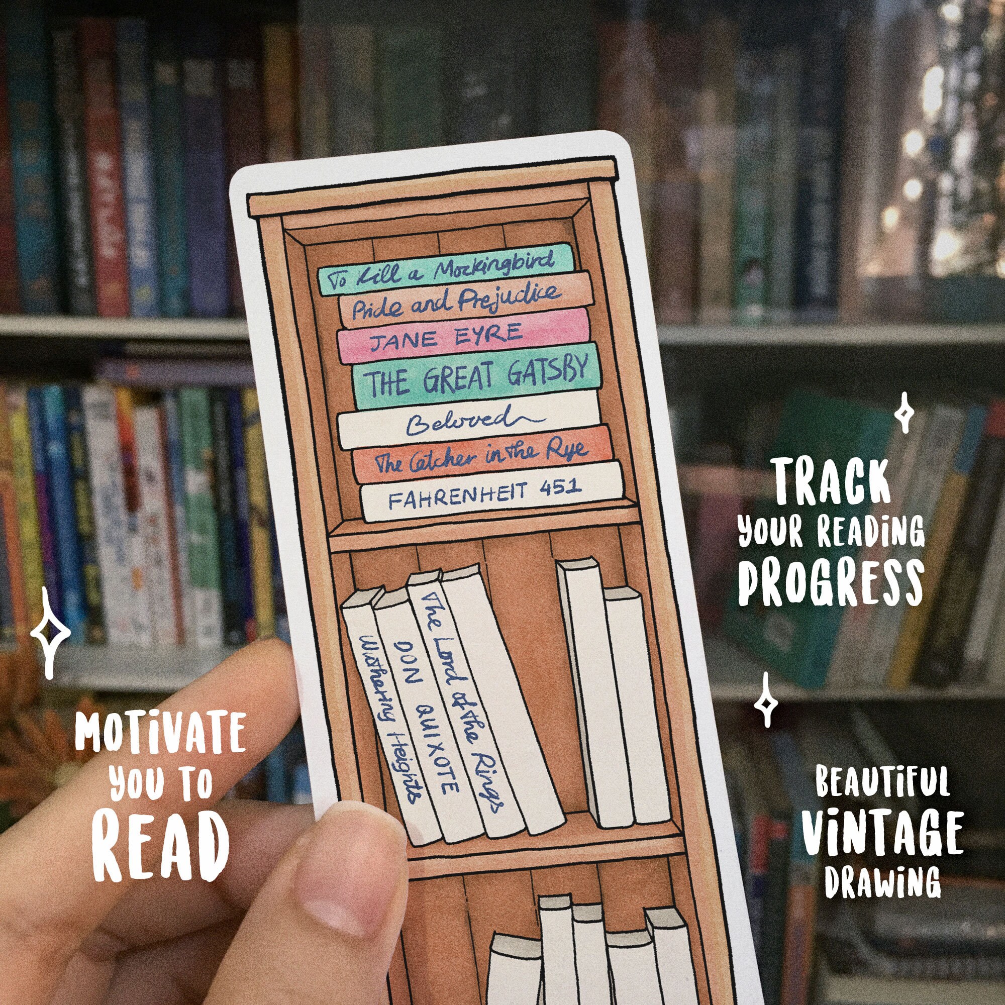 Printable Bookmark Book Tracker, Set of 8 Downloadable Bookmarks ...