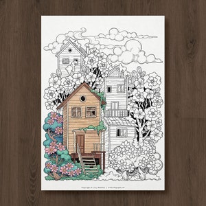 Digital Coloring Page - BLOOM,  Adult Fantasy Coloring Pages, Instant Download