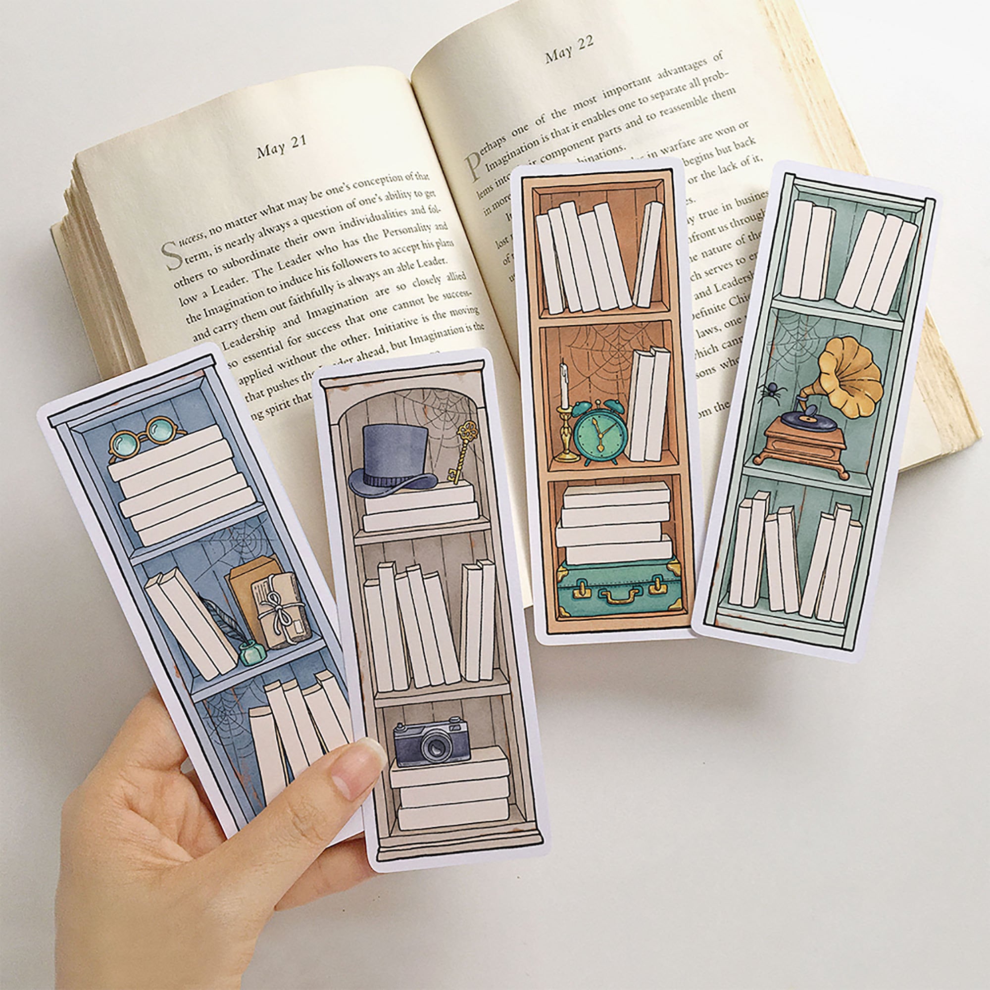 DIGITAL Bookmark Book Tracker, Set of 12 Printable Bookmarks, Monthly ...