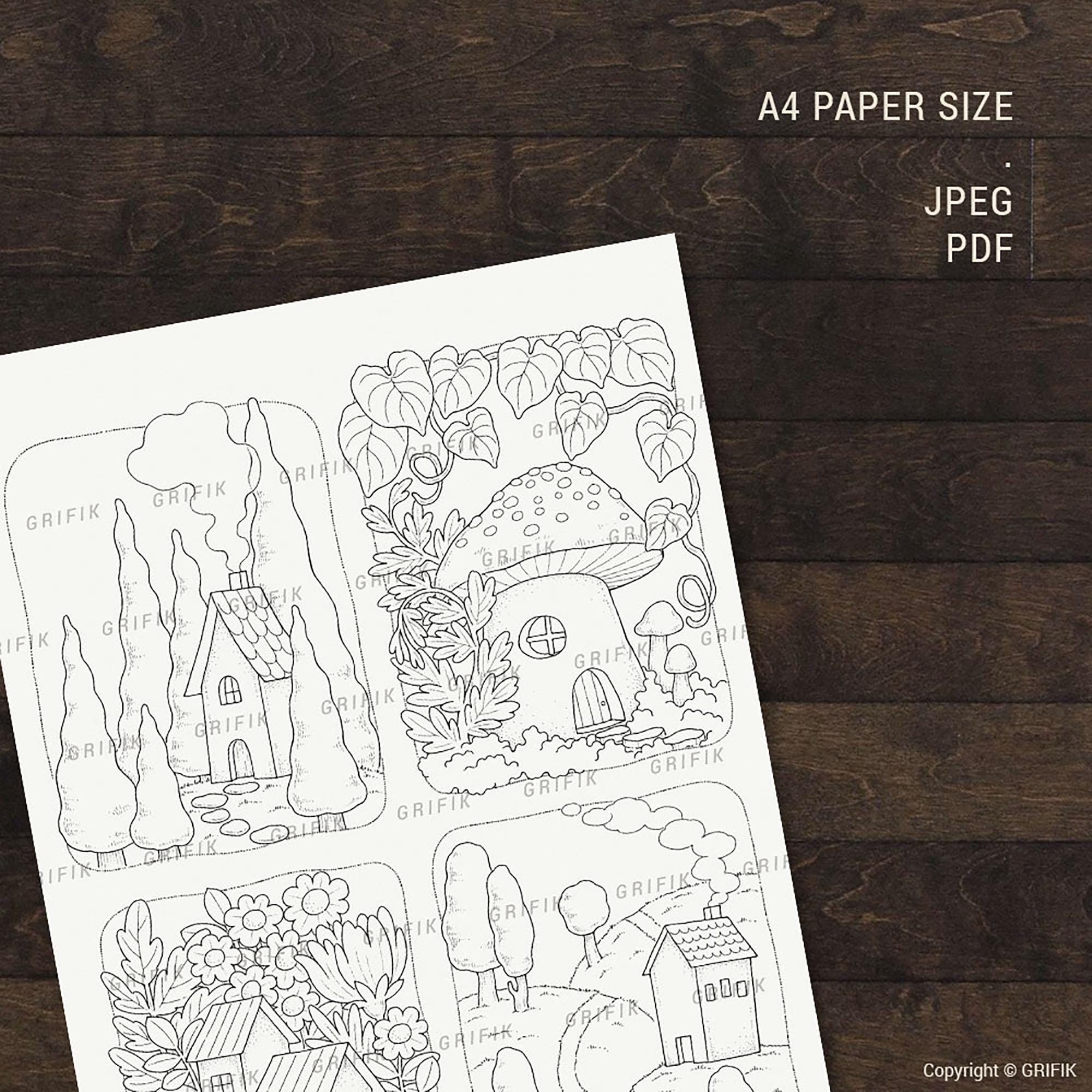 Little Whimsy Coloring Page: Fantasy Art (instant Download) - Etsy