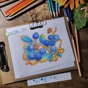 FRUITY TOWN, Fantasy Coloring Book, Digital Download, Printable Pdf Coloring Pages image 6
