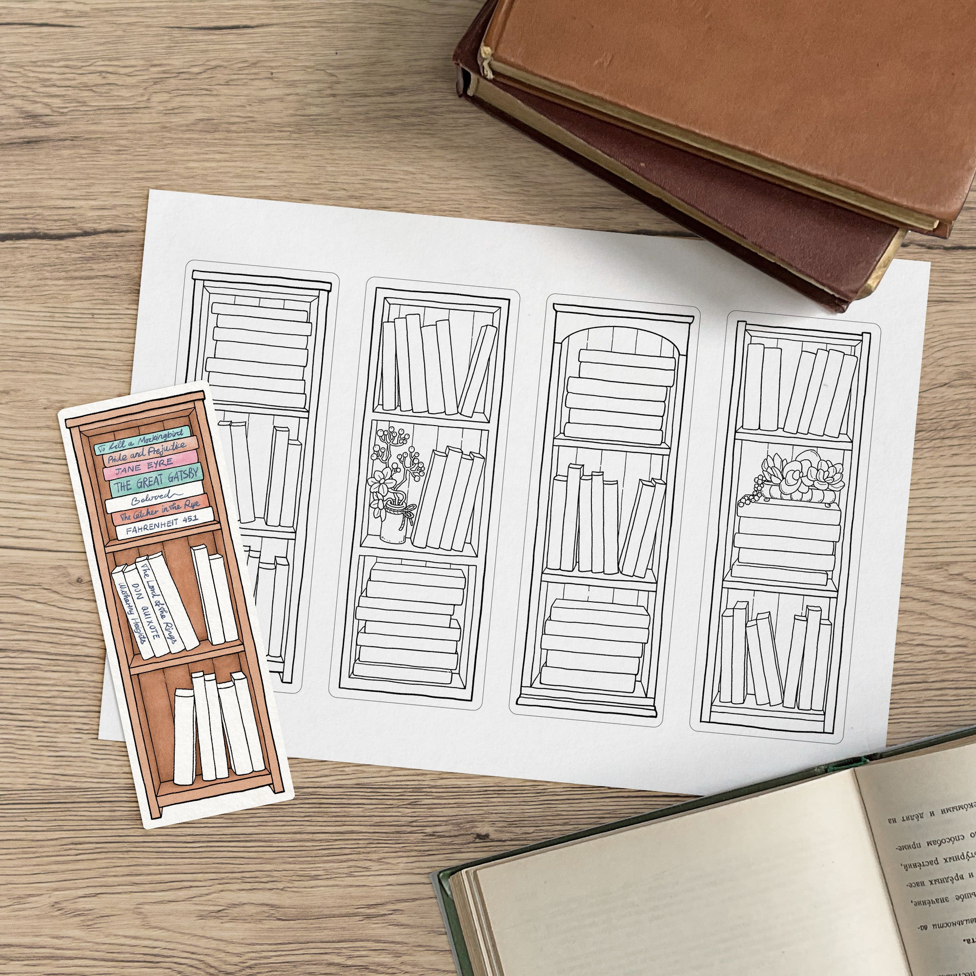 Printable Bookmark Book Tracker, Set of 8 Downloadable Bookmarks ...