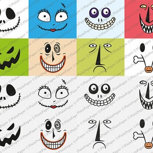 Nightmare Before Christmas Bundles, Halloween SVG, Lock Shock Barrel SVG, Jack and Sally Face Svg, Oogie Boogie Svg, zero svg
