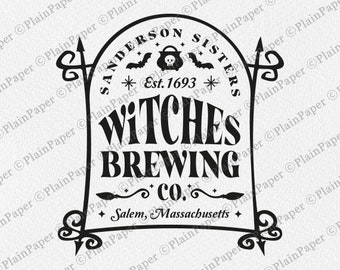 Witches Brewing SVG, Sanderson Sisters, Halloween Cricut (Digital Download)