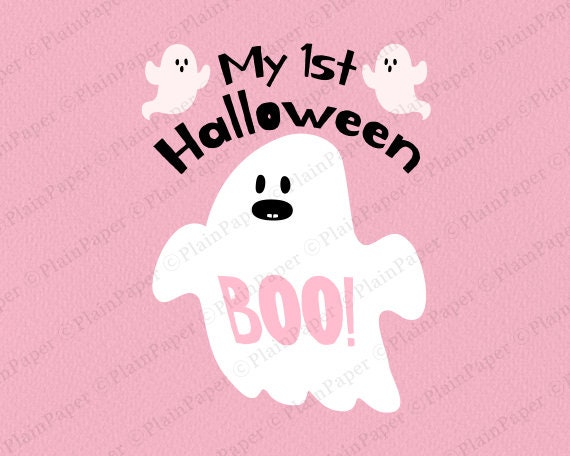 My 1st Halloween Ghost SVG, Pink Baby Boo, Cricut (Digital Download)