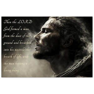 metal wall art of the creation of adam - bible verse art
