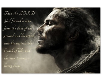 metal wall art of the creation of adam - bible verse art