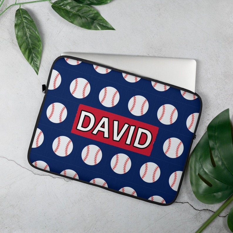 Baseball Chromebook Case Personalized Laptop Sleeve College Etsy