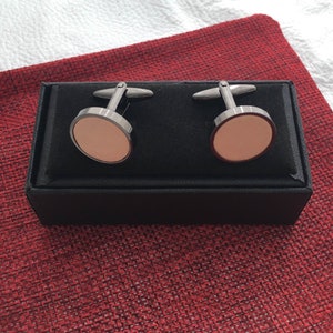 Gemelos de plata de cuero premium / Hecho a mano / Marrón negro verde / Regalos para él / Hecho a mano / Cuero real genuino / Hecho en el Reino Unido