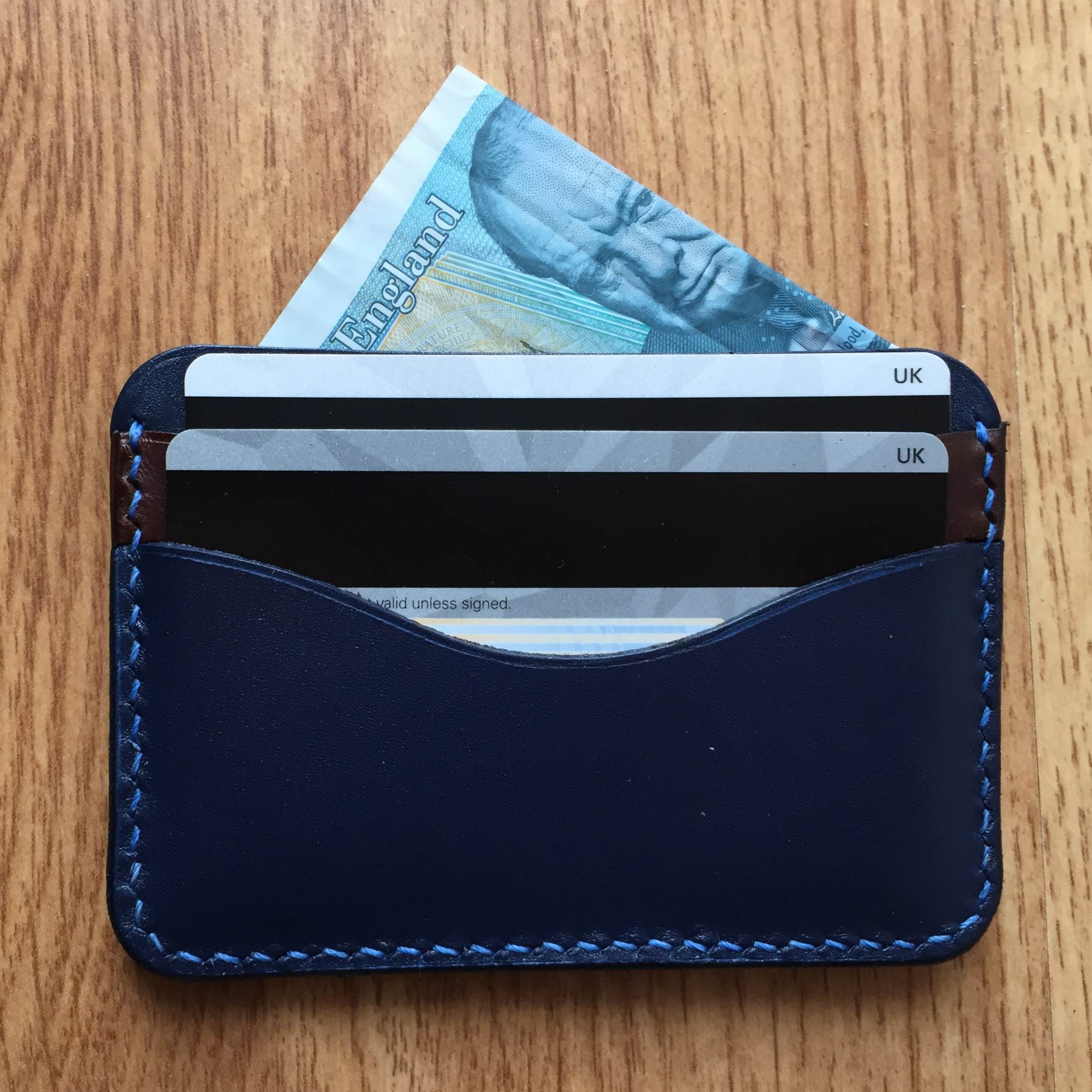 Genuine Leather Handmade Wallet Credit Card Holder Minimalist Slim ...