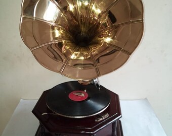 Retro Grammophon Modell Plattenspieler Gramophone für Geburtstagsgeschenk