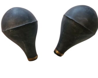 Pair Of Rubber Bulbs With Brass Ring For Horns