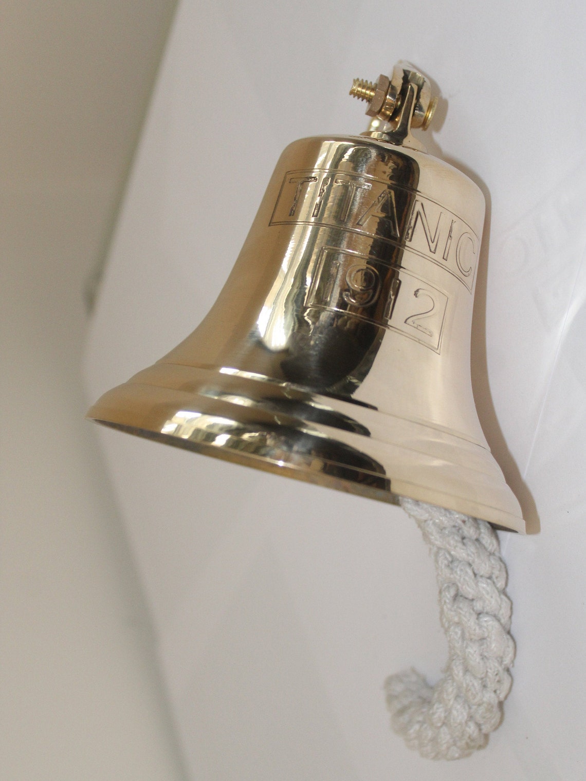 TITANIC 6 Inch Brass Bell Wall Mount Bell Beach House Décor Etsy UK